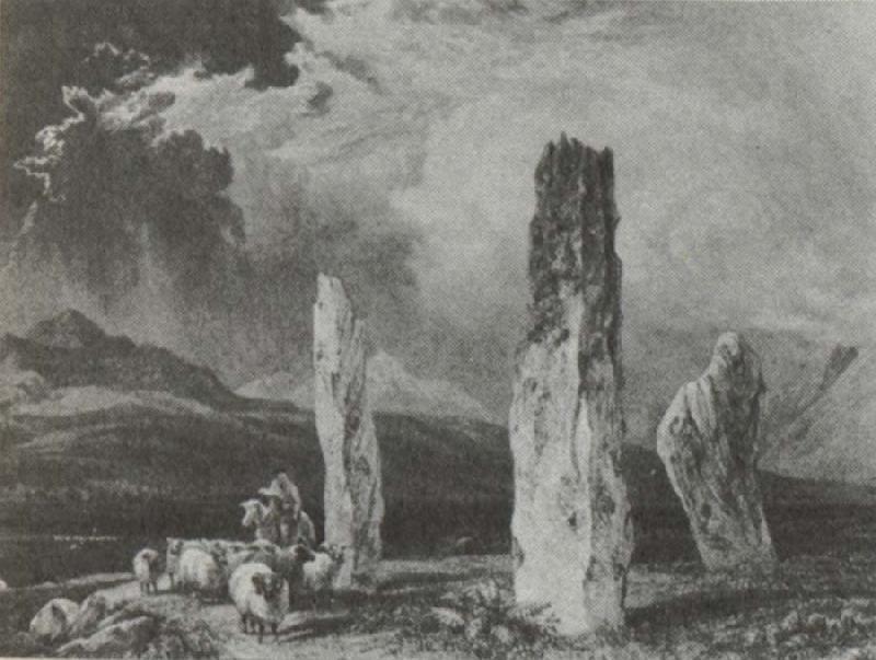 William Andrews Nesfield Stone circle,near Tormore,Arran oil painting image
